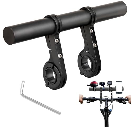 Extension de guidon de vélo, accessoire de guidon de vélo en alliage d'aluminium, accessoire de vélo, extension de guidon pour moto, pour fixer GPS, compteur de vitesse, lumière, téléphone portable