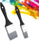 2Pcs Silicone Paint Brushes,1 Inch & 2 Inch Flat Silicone Paint Brushes,Silicone Colour Shaper Brush Set,Solid Flat Flexible Paintbrush Set Color Shaper Painting Tool for Acrylic Paints Watercolor