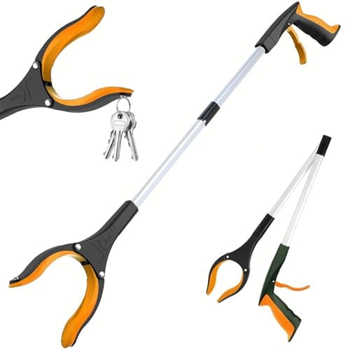 Xrten Pinzas Recoge Objetos, Pinza Telescopica con Calzadores, Pinzas Extensibles Larga, Palo para Alcanzar Objetos, para los Viejos, Discapacitados y Trabajadores Sanitarios