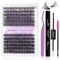 DIY Lash Extensions Set Cluster Lashes DIY Wimperverlängerung zu Hause Lash Bond and Seal DIY Wimpern Extensions Bond and Seal DIY Wimpern Cluster(40D+50D-D Curl)