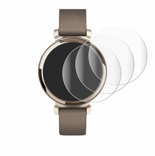 Savvies 4 Stück Full-Screen Schutzfolie für Garmin Lily 2 Full-Cover Displayschutz-Folie mit Installationshilfe [3D Curved, Transparent]