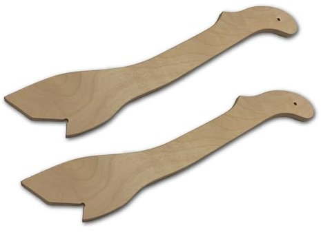 Schiebestock aus Birke Multiplex Ergonomischer Werkstückschieber Schiebeholz für Tischkreissäge Abrichte Bandsäge Fräse (2 Stück Birke Sperrholz)