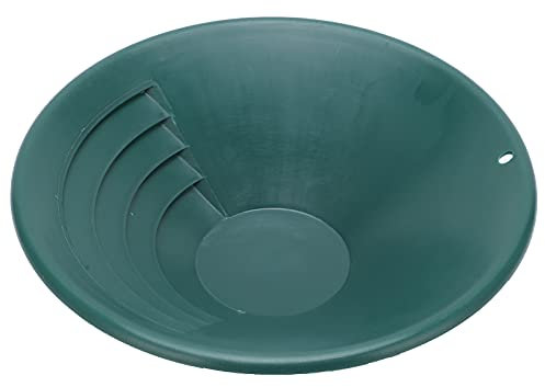 ANKROYU Pentola per Oro, Pentola a Spirale per Prospezione Dell'Oro, Kit per Panning per Prospezione Mineraria in ABS, Bacino per Lavaggio con Setaccio per Oro, Strumenti Manuali