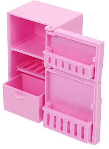 HEMOTON Meubles Miniatures pour Maison De Poupée 1 Pièce Mini Cuisine Réfrigérateur Décoratif Modèle Réaliste pour Décoration De Maison De Poupée