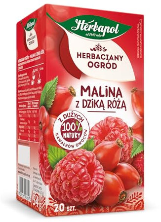 Raspberry & Rosehip Tea Natural Pure And Refreshing Herbal Fruit Infusion Herbapol