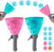 LIVESTN Fangballspiel, Fangbecher Ballspiel mit 2 Fangbechern und 10 Bällen, Fang den Ball Wurfspiel, Outdoor Spiele für Kinder, Für Garten, Park oder Strand, Outdoor Fun Party Game Spielzeug (B)