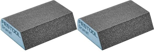 Festool 201084 120 Grit Contoured Abrasive Sanding Blocks 6-Piece, Multi-colour, 3.15 in*3.86 in*4.72 in (Pack of 2)