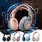 Generic Foldable Bluetooth Headphones,5.3 Bluetooth Wireless Headset Noise Cancellation Bluetooth Headphones,Lightweight Headset with Mic Charging Case Display Headphone for Game Music Play (Gray)