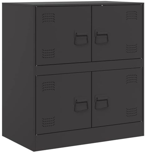 vidaXL Sideboard Schwarz 67x39x73 cm Stahl