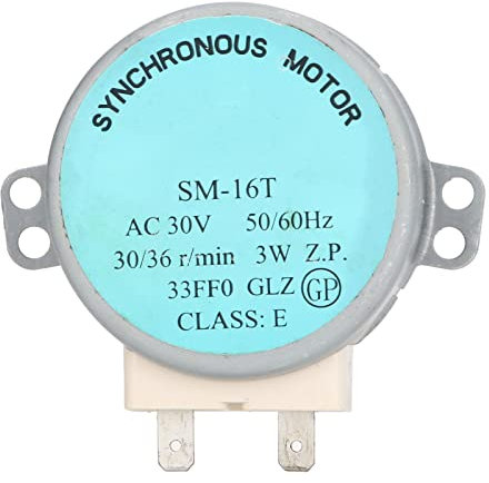 Motor Giratorio para Horno MICROONDAS Motor SÍNCRONO DE Cobre Aluminio Original AC30V (Motor Plano)