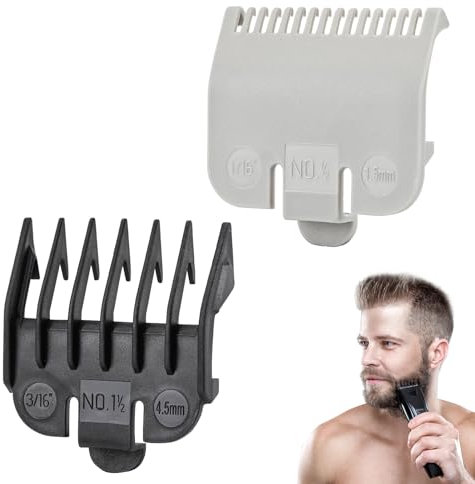 Wahl 0.5 1.5 Clipper Guard - Pettini di ricambio – 2 pezzi, 1,5 e 4,5 mm, accessori professionali per salone e casa