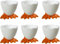 Lot de 6 coquetiers en plastique souple en forme de pieds de canard pour petit déjeuner, brunch