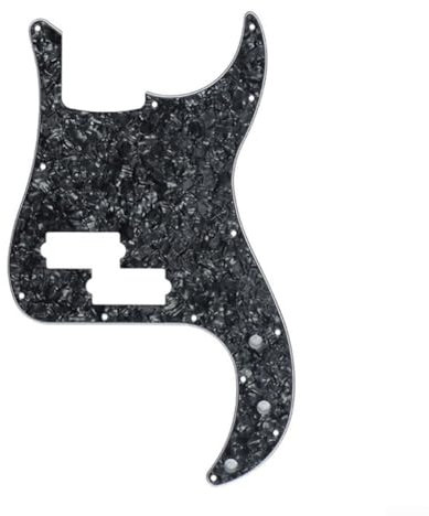 Grau für Pearl Bass für Pickguard, passend für P Bass, 13 Schraubenlöcher, einfache Installation (Black für Pearl)
