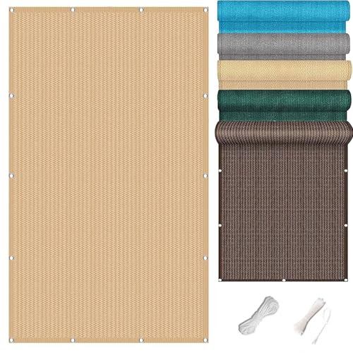 Brise-vue extérieur 0,5 x 8 m - Protection UV - Brise-vue - Pour clôture de jardin - Jaune sable