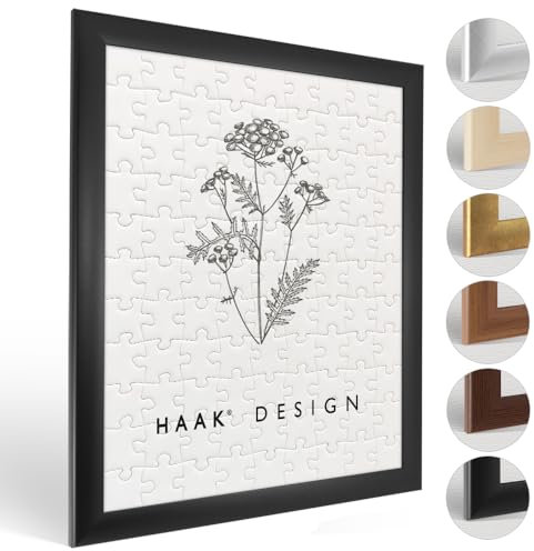 Haak Puzzlerahmen Klassik Schwarz (matt) 60 X 80 cm (ca. 1500 Teile) Bilderrahmen Rahmen für Puzzle