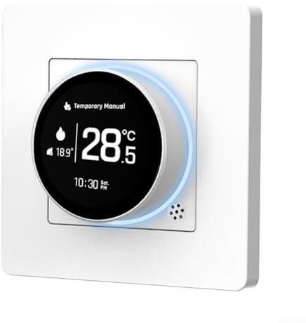 WiFi Smart Thermostat, For Tuya For Zigbee Water/Electric Underfloor/Gas Boiler Heating Programmable Temperature Controller, For Google For Alexa(White-GB)