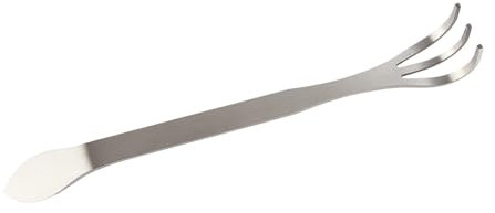 Rastrillo de jardín, 26 x 9 x 3 pulgadas, 24 cm, acero inoxidable, 3 puntas, rastrillo, jardín, cultivador, herramientas de cultivo de suelo