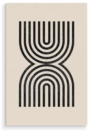 artboxONE Holzbild 60x40 cm Abstrakt Abstrakte geometrische Linie von Künstler Winthas