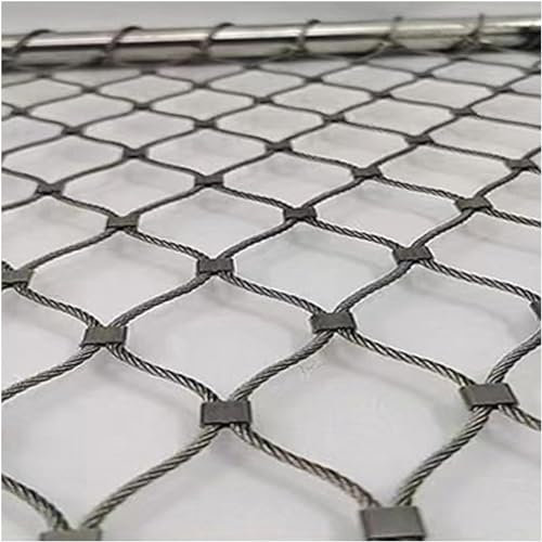 Edelstahl Sicherheitsnetz mit flexiblem Maschendraht 10cm Tierzaun für Balkon Treppe Geflügelnetz 1x25m
