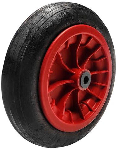 12 Solid Wheel Puncture Proof Replacement Wheel for Launching Trolley Wheelbarrow and Hand Cart Heavy Duty with Half Inch (12mm) Axle Bore