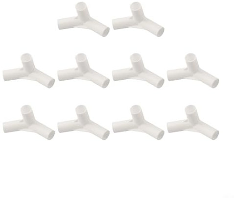 Set mit 10 Zeltstangen-T-Verbindungsstücken für Camping, Gartenarbeit und mehr Anwendungen (135-Grad-T-Stück)