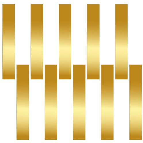 Swpeet Juego de 10 tiras de latón de 0.016 pulgadas de grosor, 6 pulgadas de largo x 1 pulgada de ancho, placas de latón para manualidades y decoración de bricolaje
