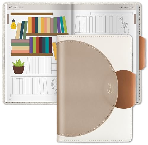 BIROYAL Book Journal: Reading Journal mit Platz für 52 Bücher – 224 Seiten Lesetagebuch A5 zum Notieren Nachdenken und Freude am Lesen – Bookish stuff, Bücher zubehör, Buch Gadgets, Lese Gadgets