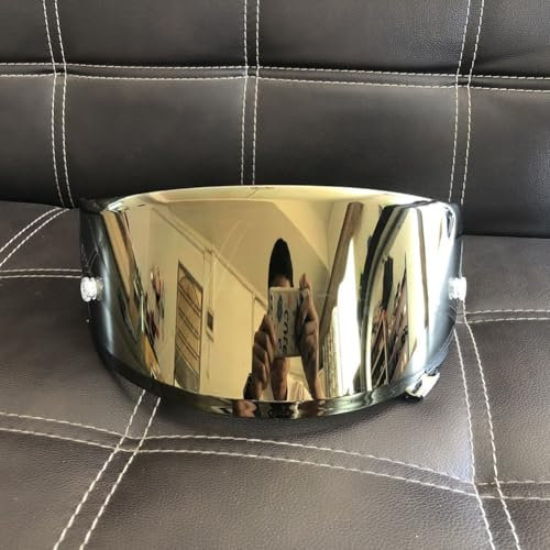 Motorradhelm Visier für X14 Z7 CWR1 NXR RF1200 für Spirit3 Zuverlässiges PC-Material mit Anti-Licht-Eigenschaften (GOLD)