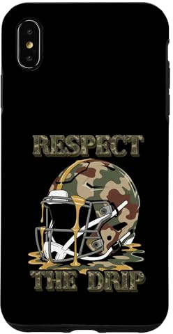 Camo Football Respect The Drip Ice Cream Melting Cool Boys Case for iPhone XS Max