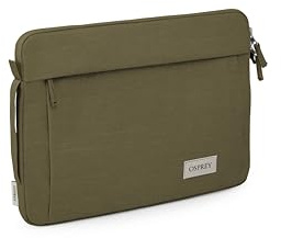 Osprey Arcane 14 Inch Laptop Sleeve - Compatible Protective Case with Zipper, Handles, and Extra Pockets, Moss Green Heather