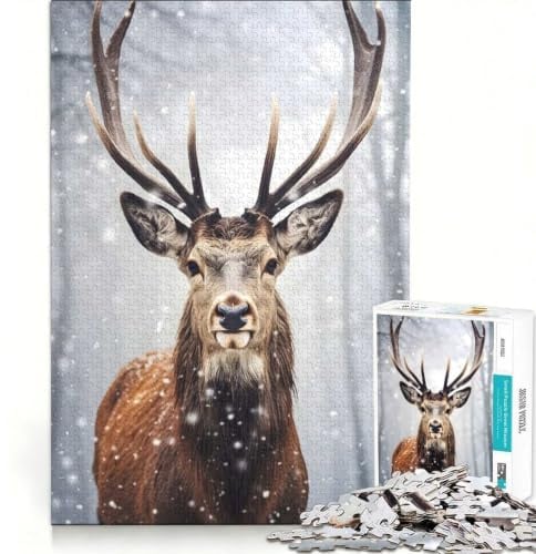 Puzzle für Erwachsene, 1000 Teile, Frozen Majesty, Knobelspiel, schwierig, ganze Familie 38x52cm