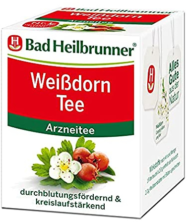 Bad Heilbrunner Weißdorn Tee im Filterbeutel, 6er Pack (6 x 8 Filterbeutel)