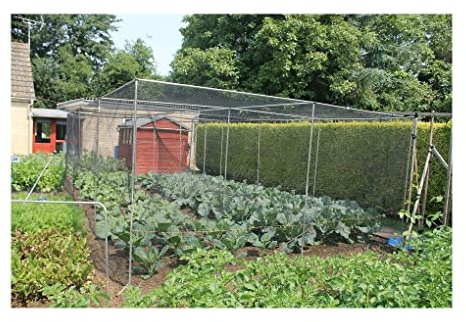 Walk in Fruit or Vegetable Cage Kit Includes Door H2 x W3 x L6 Black Soft Butterfly Netting, Pegs and Clips