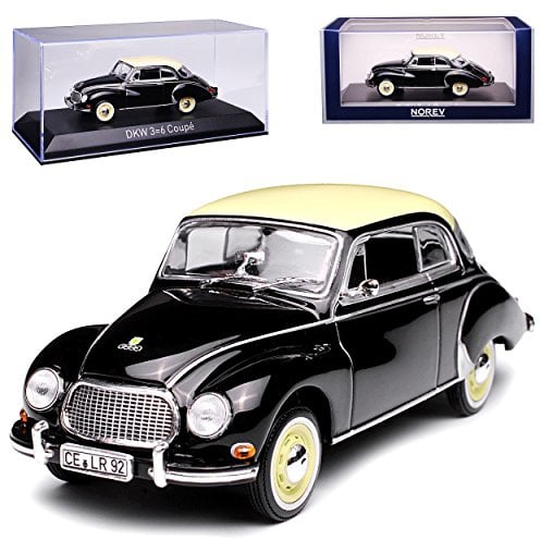 Norev DKW Auto Union 3=6 Coupe F93 F94 Schwarz mit Beige 1955-1959 1/43 Modell Auto