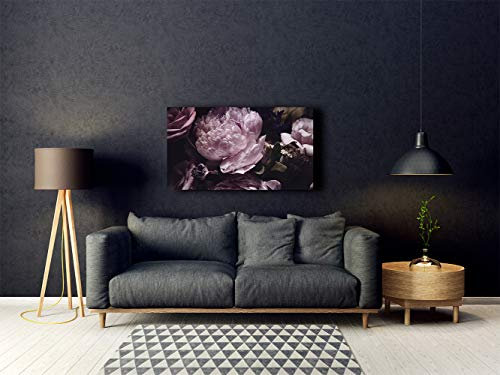 Quadro Cartone Piuma e Pegasus da Parete Fiori Lilla | Quadro Ecologico per Pareti | Cartoncino Piuma Decorativo | Murale | Kappa | Diverse Misure | Decorazione Sala da Pranzo, Camera 80x39cm