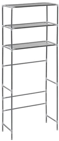 vidaXL Estante Encima de Lavadora 3 Niveles Cuarto Baño Estantería Almacenamiento Adicional Práctica Cuarto Colada Lavandería Plateado 69x28x169cm, 282465
