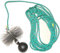 rg-vertrieb Kaminbesen Schornsteinbesen Kehrbesen Zugbesen Rußbesen aus Stahldraht + Zugseil PP-Seil + Zuggewicht 3,2kg Set Größe wählbar (Besen 22,5cm, Zugseil 5m)