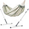 LA SIESTA® - Brisa - Klassische Doppel + Stahl-Gestell Hängematte, handgefertigt in Kolumbien, mit 160 cm Breite für entspannte Momente drinnen und draußen. (Cedar)