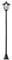 Outsunny Luminaire extérieur lampadaire sur pied solaire lampadaire lanterne classique LED 60 Lm max. dim. 26L x 26l x 177H cm noir