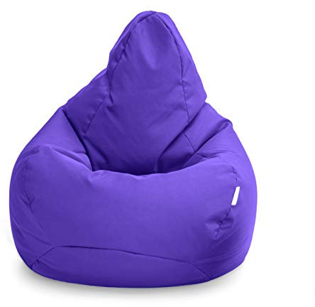 Loft 25 Sitzsack-Spielerstuhl | Sitz Sitzsack für den Innenbereich des Wohnzimmers im Freien | Wasserbeständig | Ergonomisches Design zur Körperunterstützung (Ultraviolett, Sitzsack)