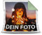 Print Royal Foto-Kissen Selbst gestalten (40 x 40 cm) - mit Foto individuell Bedruckt/Rückseite Grün/Personalisierte Geschenk-Idee/Deko-Kissen/Kopf-Kissen inkl. Füllung