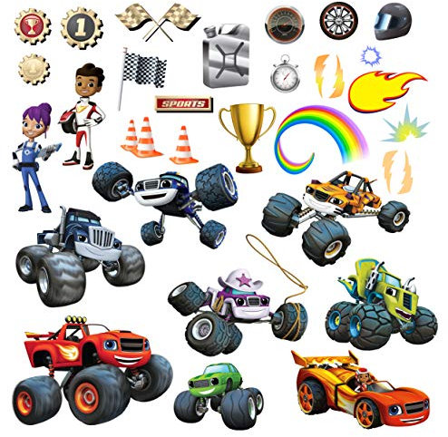 Cars F3 3D Cartoon Wandaufkleber für Schlafzimmer Jungen und Mädchen Wandbild Aufkleber Größe: Groß