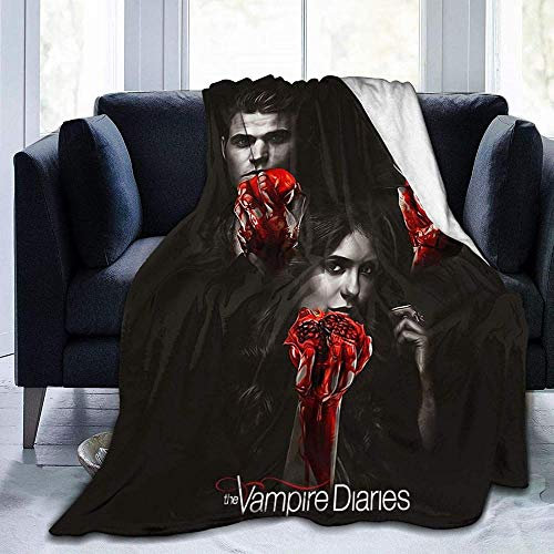 VAADIOSII Überwürfe/Decke, die bequem, leicht und eng anliegend ist, The Va-Mpire Diaries Superweiche Winterkabine warm -Black_80 x60