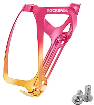 ROCKBROS Flaschenhalter Fahrrad Getränkehalter Fahrrad aus Aluminiumlegierung für Rennrad, Mountainbikes 30g Leichtgewicht 147 * 70 * 82mm Bunt 4 Farben