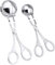 GUMEI Meat Ballers, 2PCS Edelstahl Ball Maker Antihaft-Fleischballer Zange Cake Pop Maker Keksteig Schaufelzange für Fleischbällchen, Kuchen, EIS, Badebomben Küchenwerkzeuge ， Handbuch