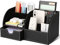 GORESE PU Leather Desk Tidy Organiser(Black)