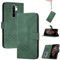 Genlision Flip Custodia in Pelle PU Premium per Redmi 9/Redmi 9 Power/Xiaomi POCO M2,Custodia Sottile in Pelle per Telefono,con Supporto Stand,Slot per Schede e Chiusura Magnetica-Verde