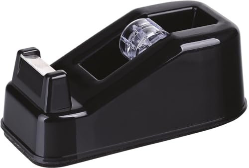 OFFICER PRODUCTS Products 18228511-05 - Dispenser per nastro adesivo, 1 pezzo, robusto, con base antiscivolo, colore: Nero