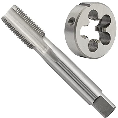 Aceteel M30 x 3,5 metrisches Gewindeschneid-Set, M30 x 3,5 mm, HSS Maschinengewindebohrer und M30 x 3,5 mm, legierter Werkzeugstahl, runde Schneideisen für Rechtshänder