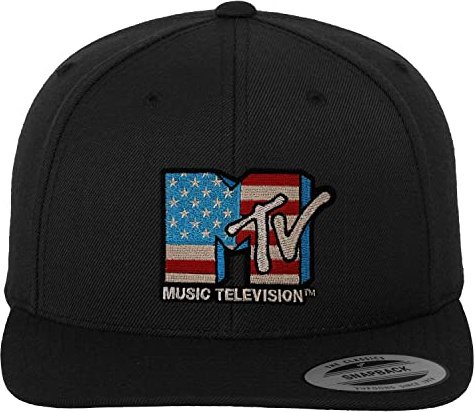 MTV Offizielles Lizenzprodukt American Flag Premium Snapback Cap